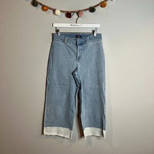 NYDJ Not Your Daughter's Jeans raw hem wide leg crops